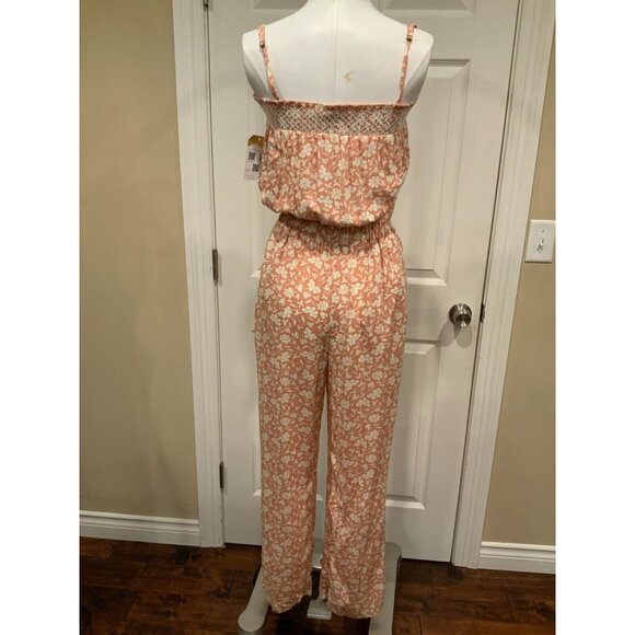 Faherty Renata Jumpsuit Coral Nusa Floral Pink Size S NWT! $178 Removable Straps - Picture 7 of 11